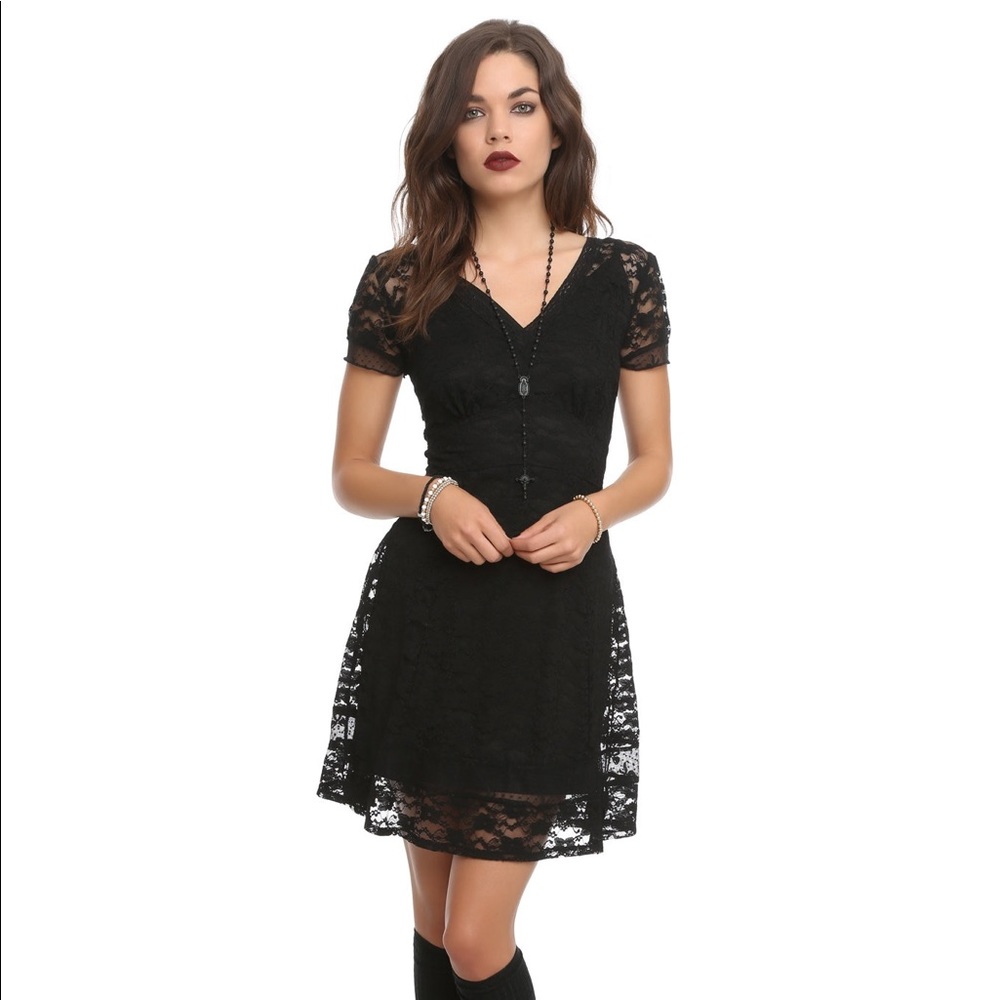 Black lace dress